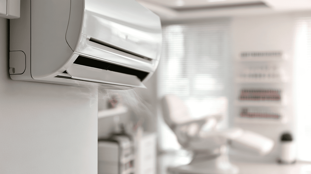 Airco in een behandelruimte van een schoonheidssalon